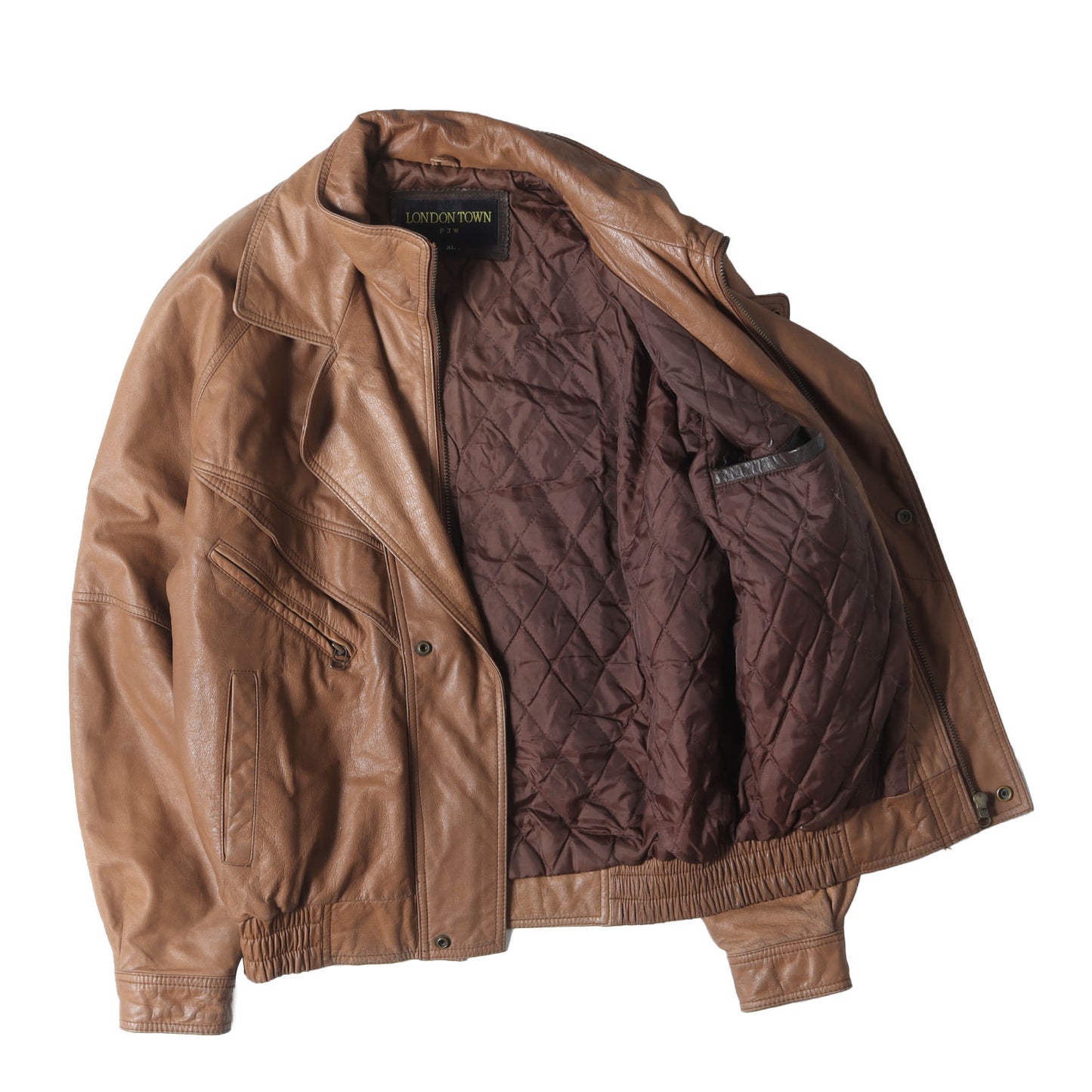 90s LONDON TOWN PJW シープスキンレザー ジャケット