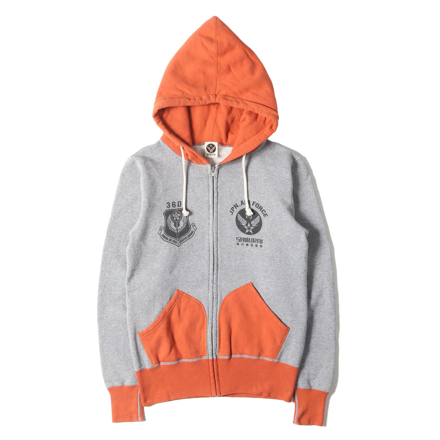 飛行機倶楽部 2トーン ジップ スウェット パーカー