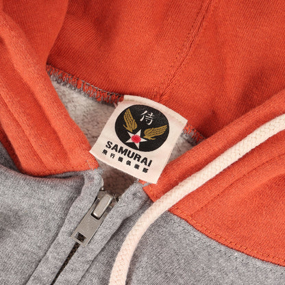 飛行機倶楽部 2トーン ジップ スウェット パーカー