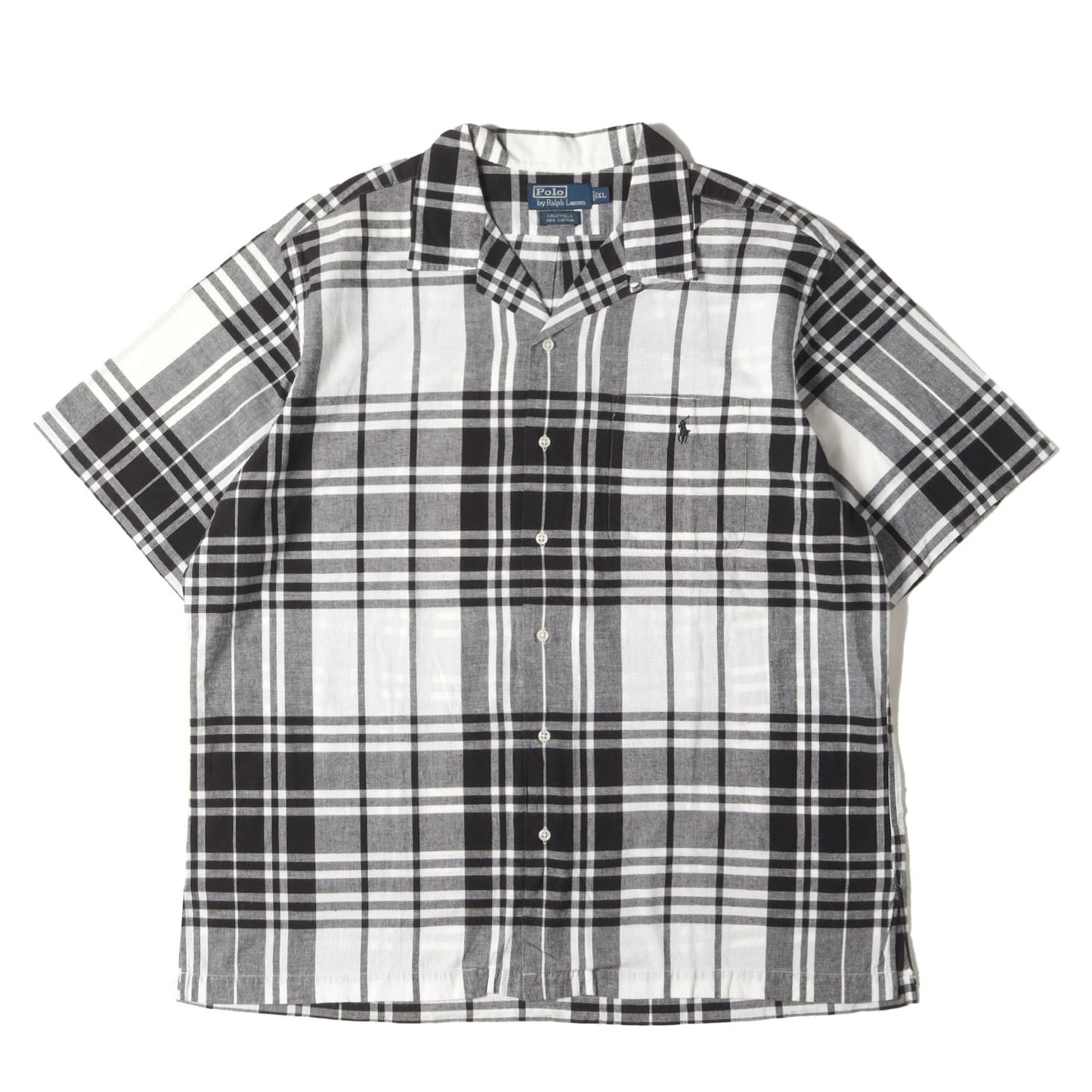 90s CALDWELL オープンカラー チェック 半袖シャツ
