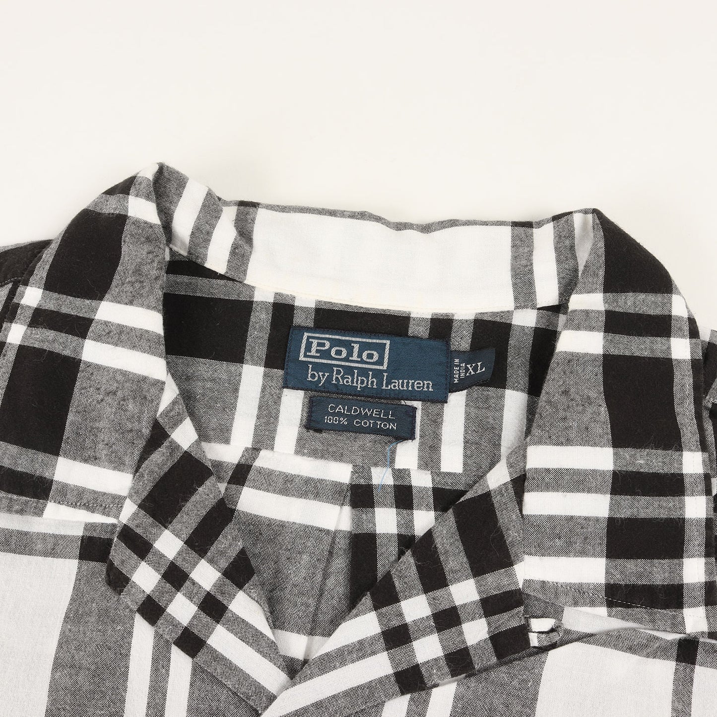 90s CALDWELL オープンカラー チェック 半袖シャツ