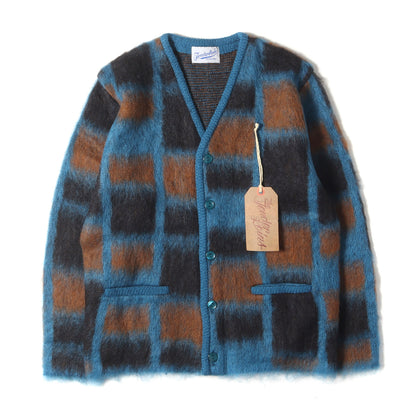 チェック モヘヤニット カーディガン(MOHAIR CARDIGAN G)