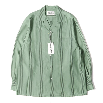 24SS ストライプ レーヨン オープンカラーシャツ(STRIPED OPEN COLLAR SHIRT)