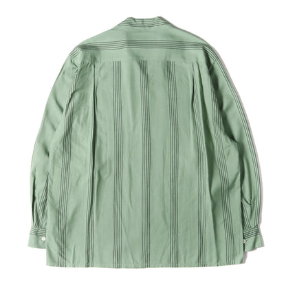 24SS ストライプ レーヨン オープンカラーシャツ(STRIPED OPEN COLLAR SHIRT)