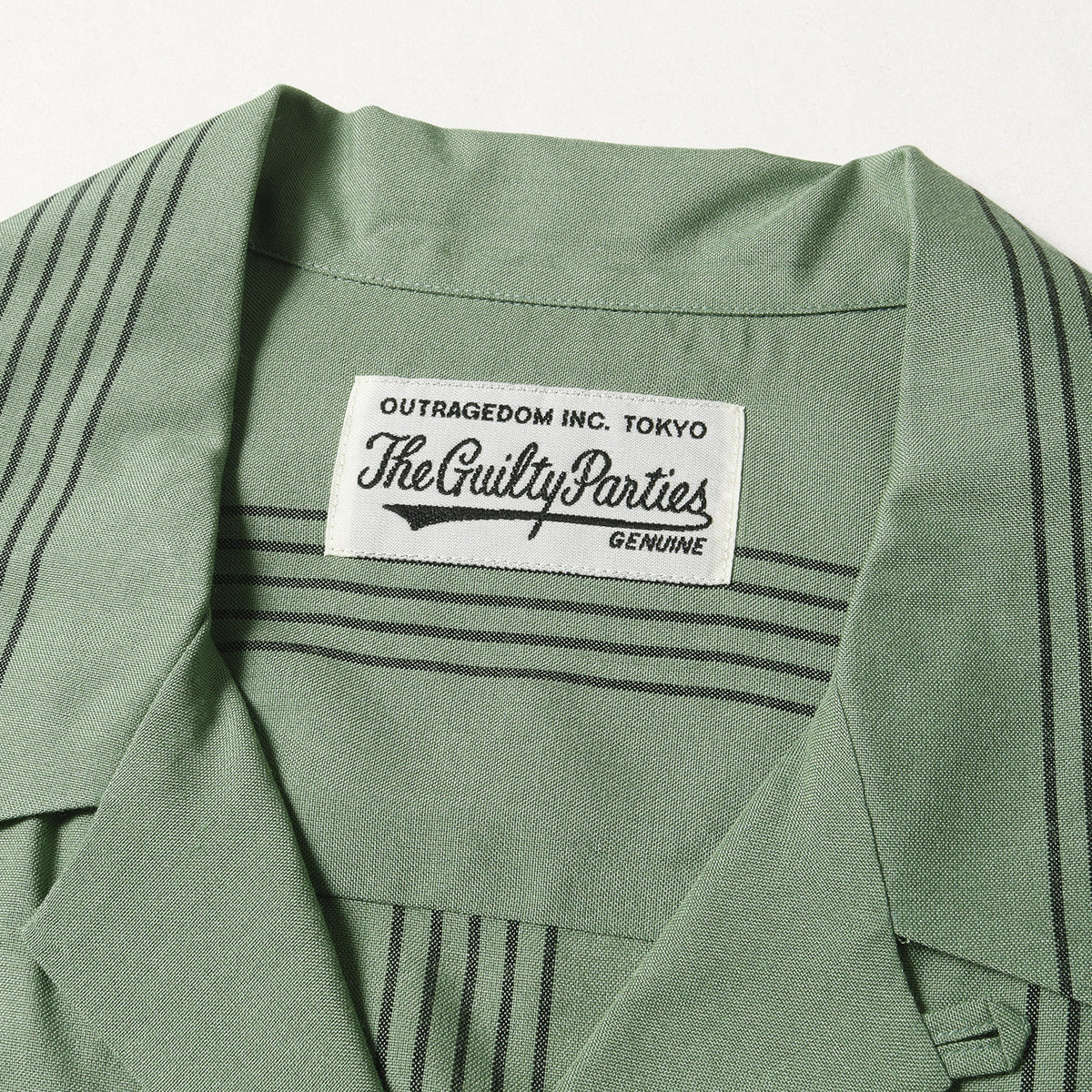 24SS ストライプ レーヨン オープンカラーシャツ(STRIPED OPEN COLLAR SHIRT)