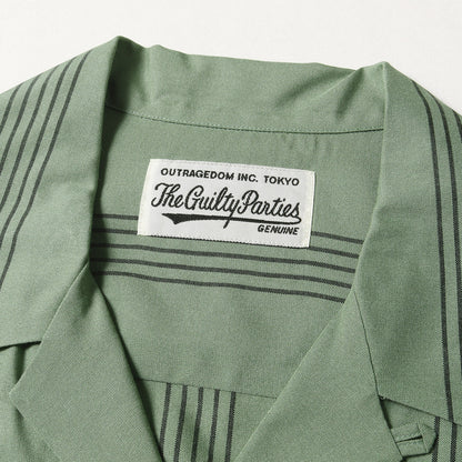 24SS ストライプ レーヨン オープンカラーシャツ(STRIPED OPEN COLLAR SHIRT)