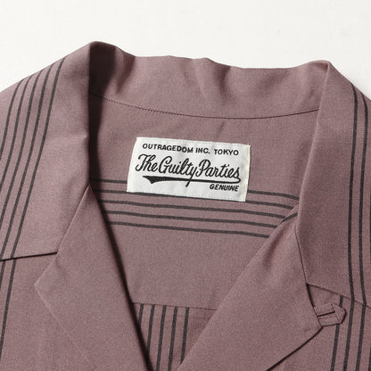 24SS ストライプ レーヨン オープンカラーシャツ(STRIPED OPEN COLLAR SHIRT)