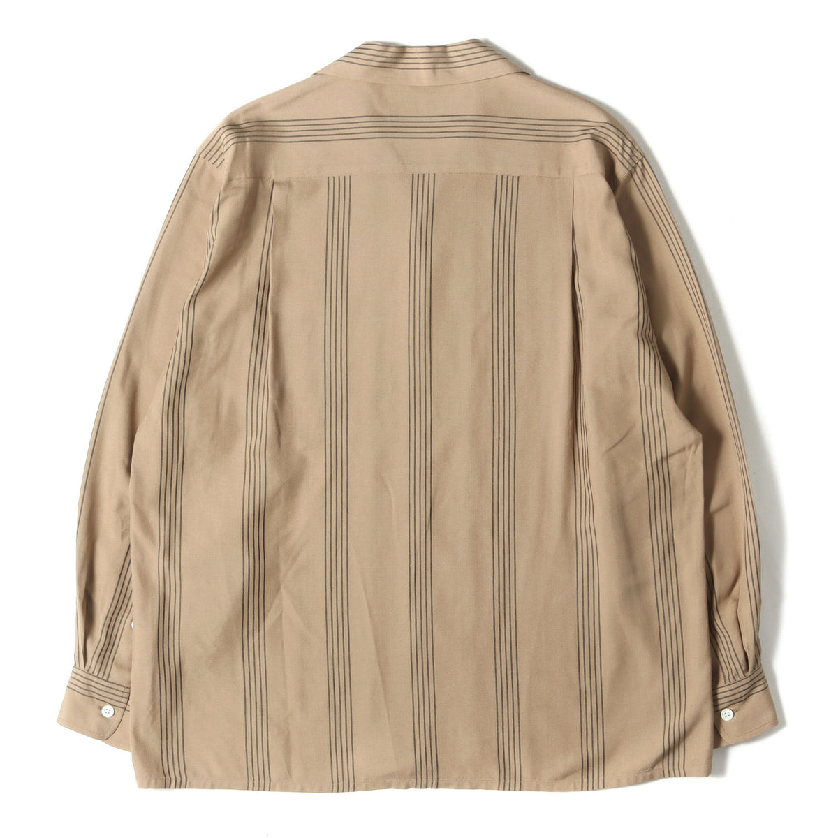24SS ストライプ レーヨン オープンカラーシャツ(STRIPED OPEN COLLAR SHIRT)