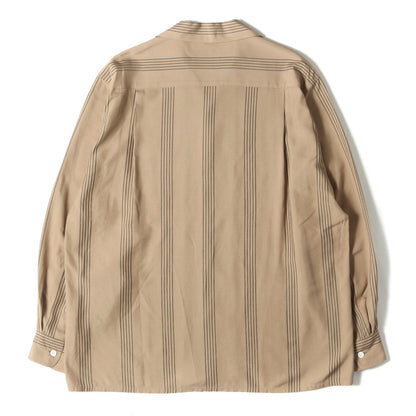 24SS ストライプ レーヨン オープンカラーシャツ(STRIPED OPEN COLLAR SHIRT)
