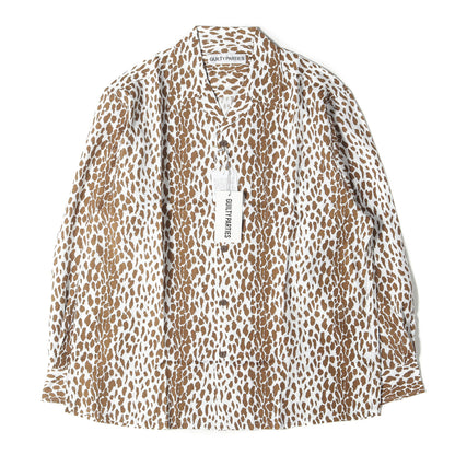 24SS レオパード柄 オープンカラー レーヨン シャツ(LEOPARD OPEN COLLAR SHIRT)