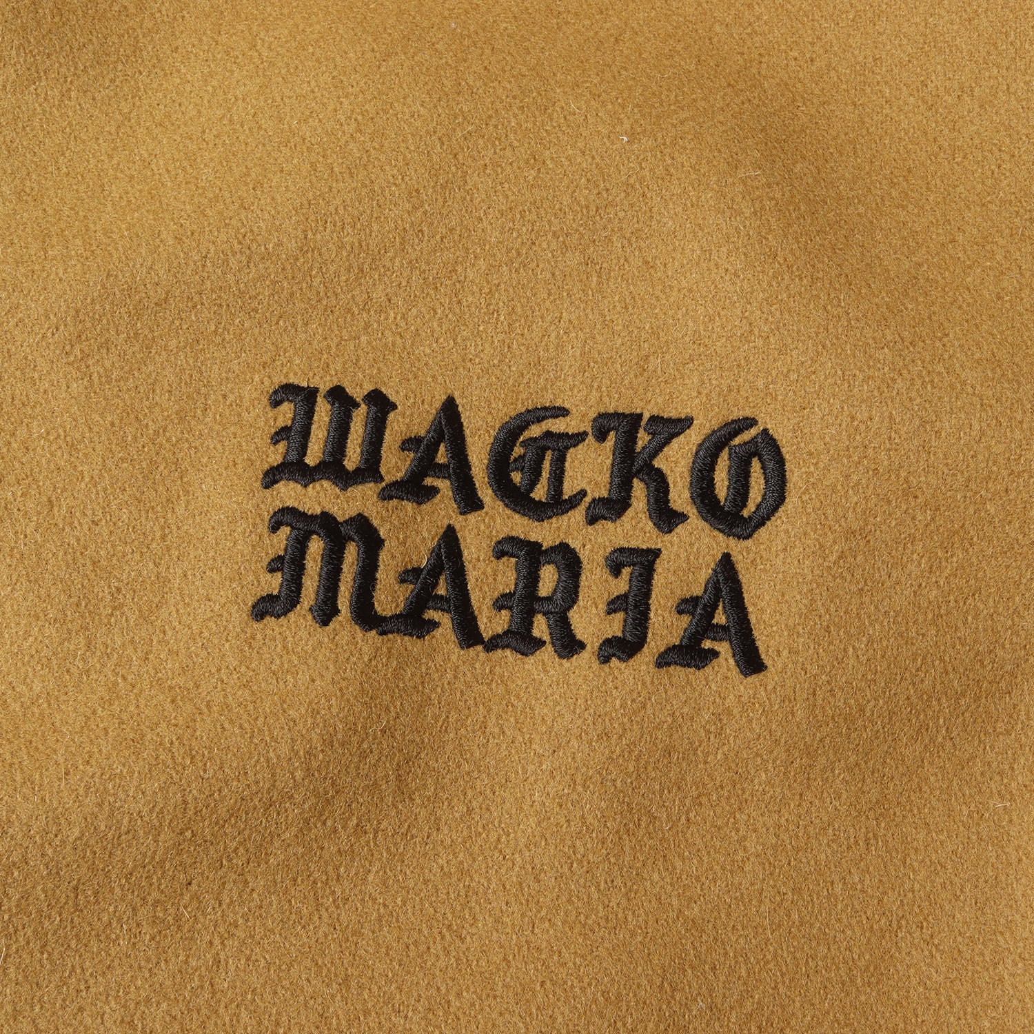 専用　ワコマリア 22SS ロゴ 刺繍 メルトン 袖レザー スタジャン M WACKO MARIA/ワコマリア スタジャン