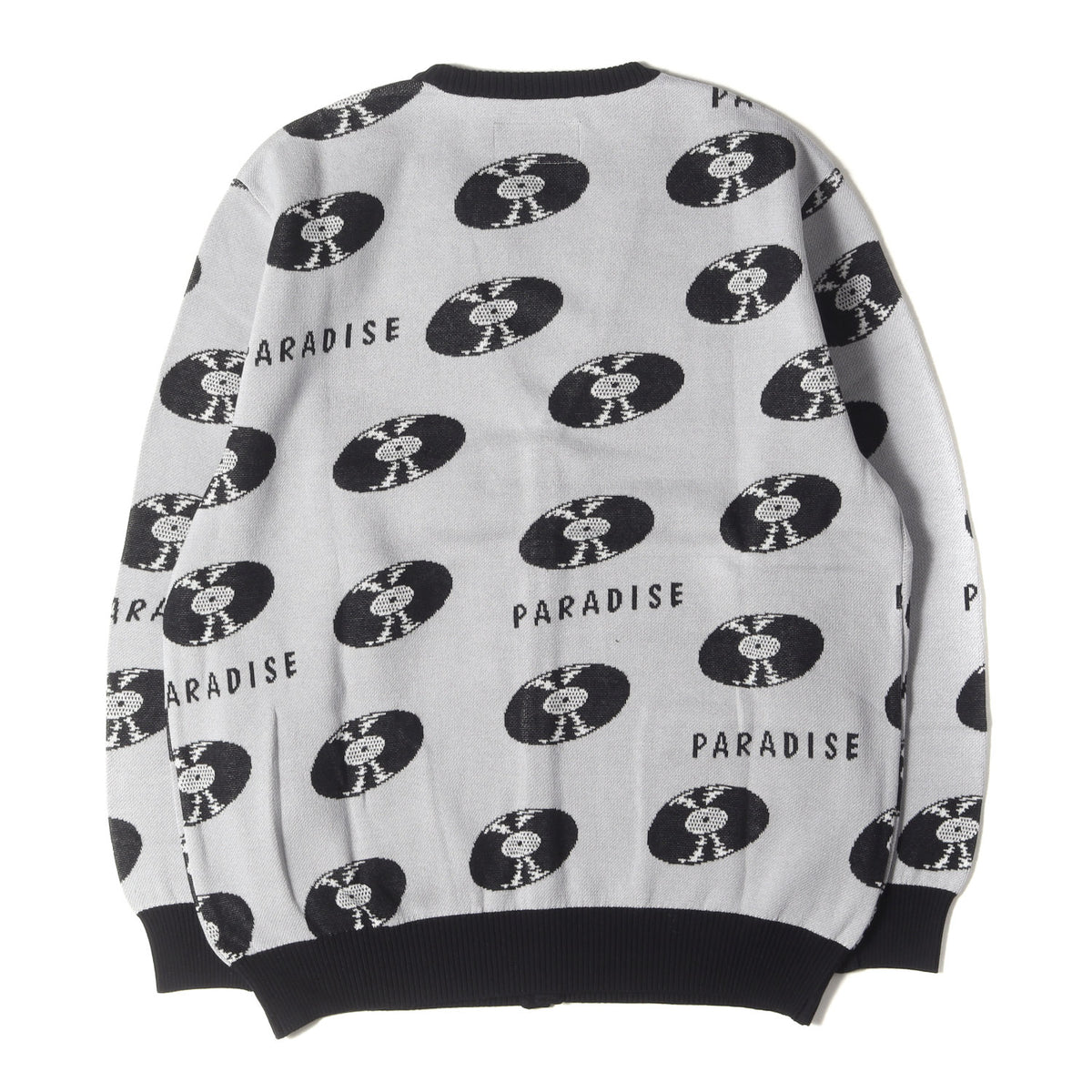 24SS レコード柄 コットンニット カーディガン(JACQUARD CARDIGAN)