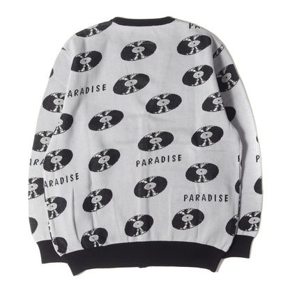24SS レコード柄 コットンニット カーディガン(JACQUARD CARDIGAN)