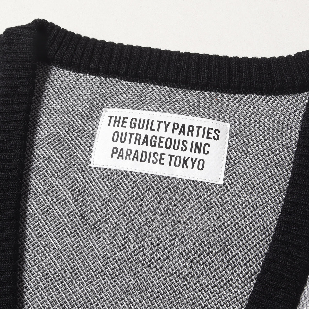 24SS レコード柄 コットンニット カーディガン(JACQUARD CARDIGAN)