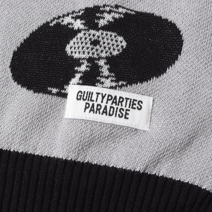 24SS レコード柄 コットンニット カーディガン(JACQUARD CARDIGAN)