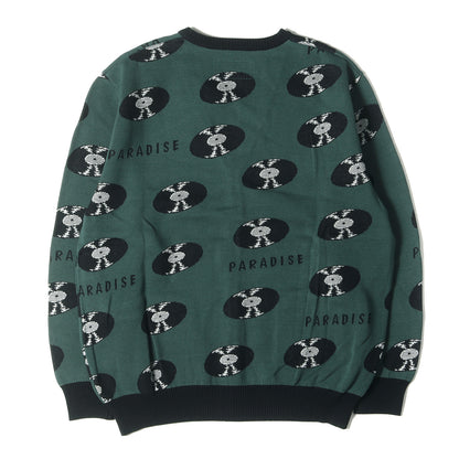 24SS レコード柄 コットンニット カーディガン(JACQUARD CARDIGAN)