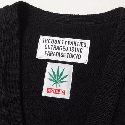 24SS ×HIGH TIMES ウールニット カーディガン(CLASSIC KNIT CARDIGAN)