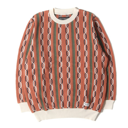 WACKO MARIA (ワコマリア) 24SS ストライプ ジャガード コットンニット 