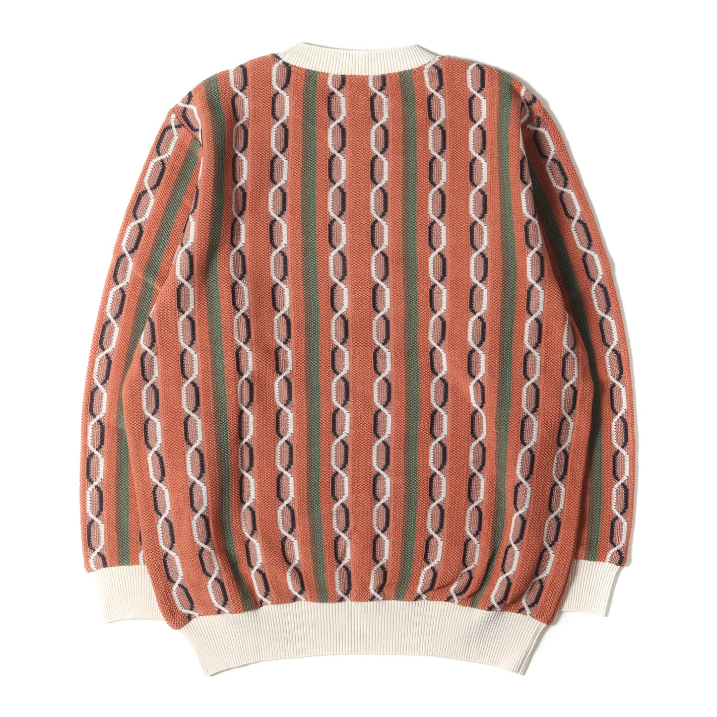 24SS ストライプ ジャガード コットンニット セーター(STRIPED JACQUARD KNIT SWEATER)