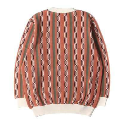24SS ストライプ ジャガード コットンニット セーター(STRIPED JACQUARD KNIT SWEATER)