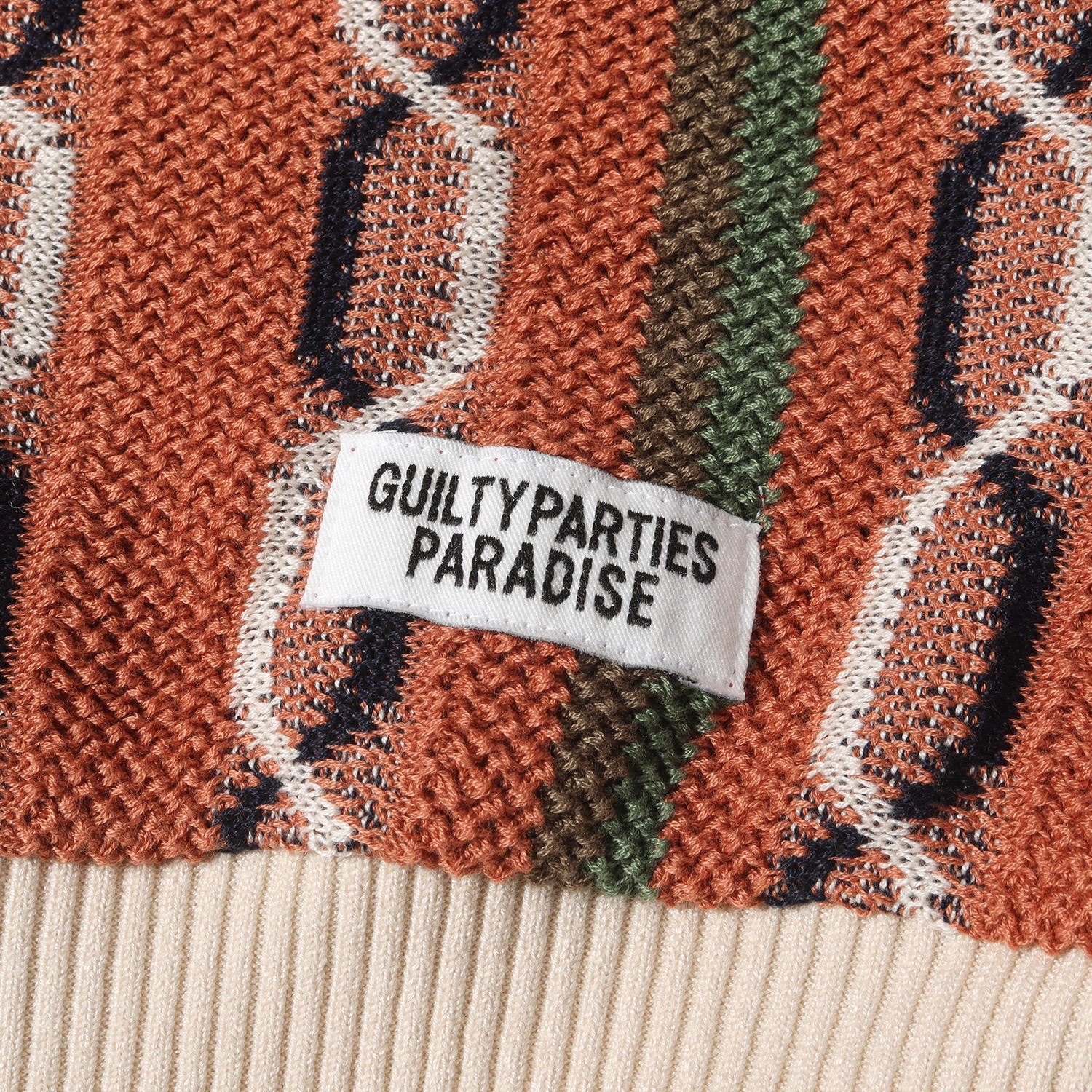 WACKO MARIA (ワコマリア) 24SS ストライプ ジャガード コットンニット  