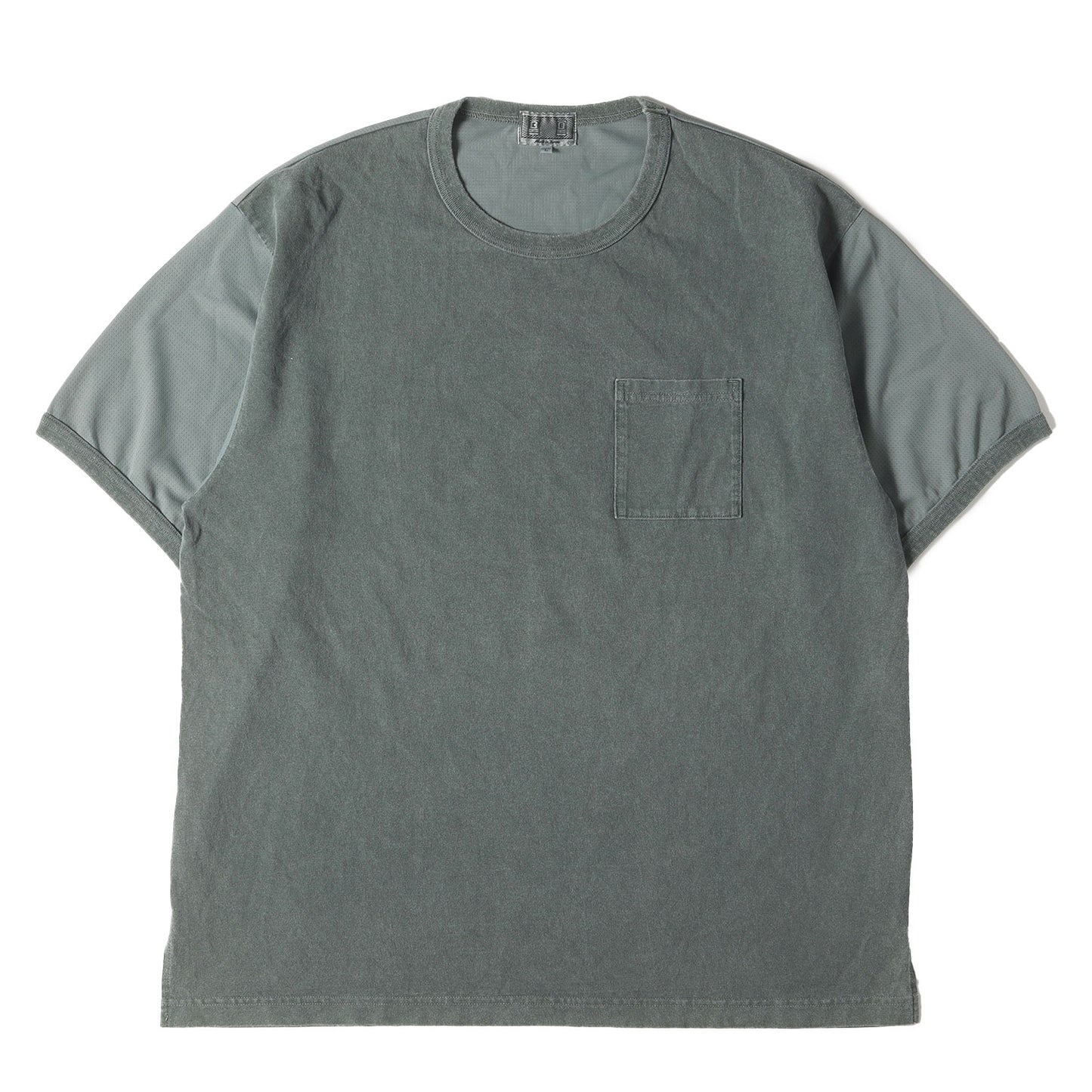 メッシュコンビ ピグメントダイ加工 ポケット Tシャツ