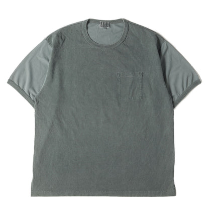 メッシュコンビ ピグメントダイ加工 ポケット Tシャツ