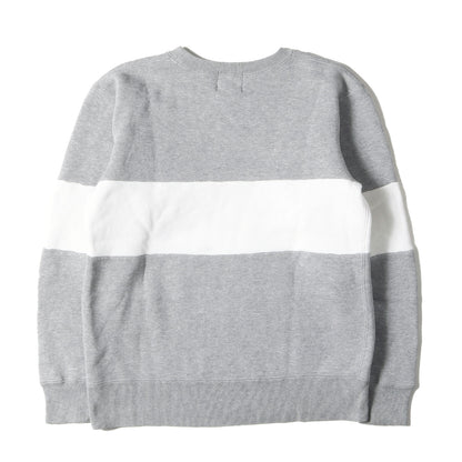 BAPE パネルロゴ クルーネック スウェット