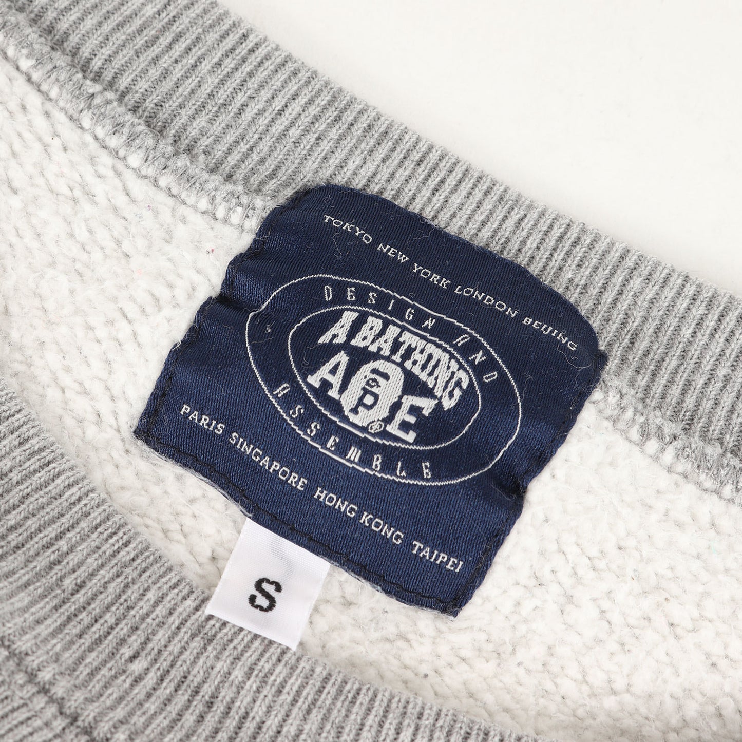 BAPE パネルロゴ クルーネック スウェット