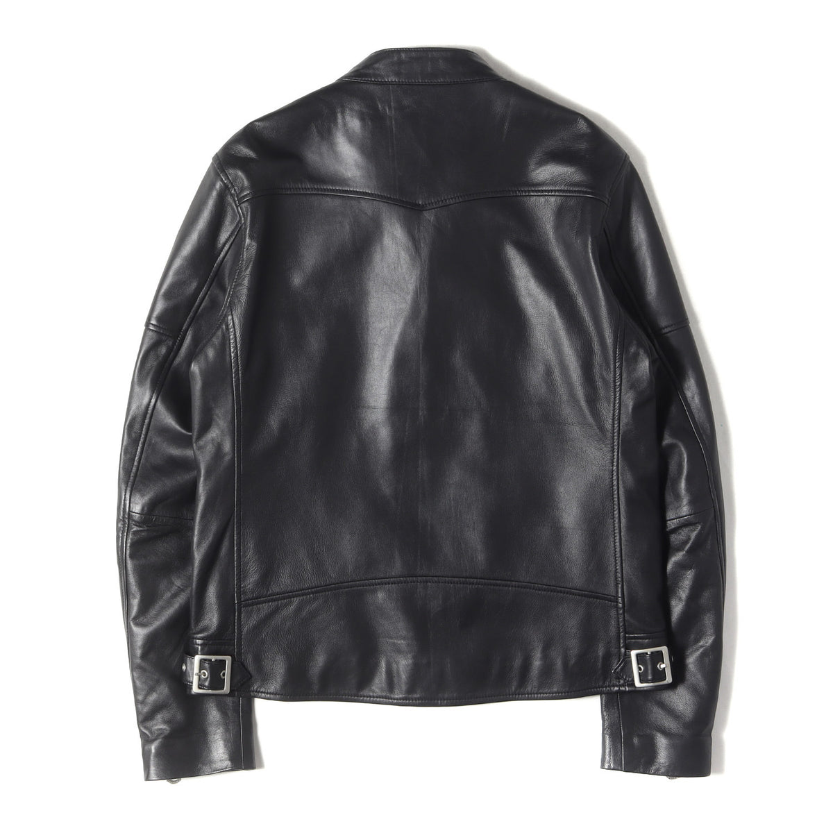 ラムスキンレザー セミダブル ライダースジャケット(LAMB LEATHER SEMI W RIDERS JACKET)
