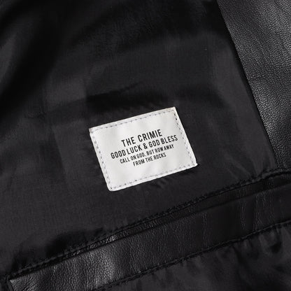 ラムスキンレザー セミダブル ライダースジャケット(LAMB LEATHER SEMI W RIDERS JACKET)