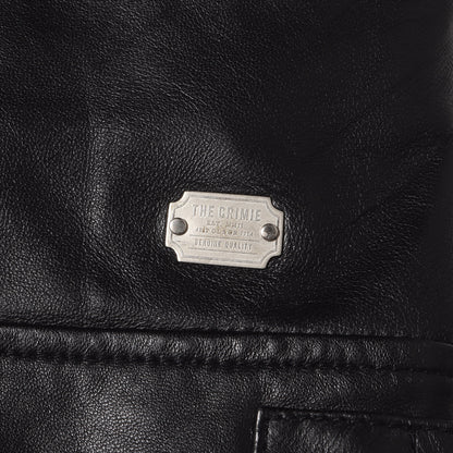 ラムスキンレザー セミダブル ライダースジャケット(LAMB LEATHER SEMI W RIDERS JACKET)