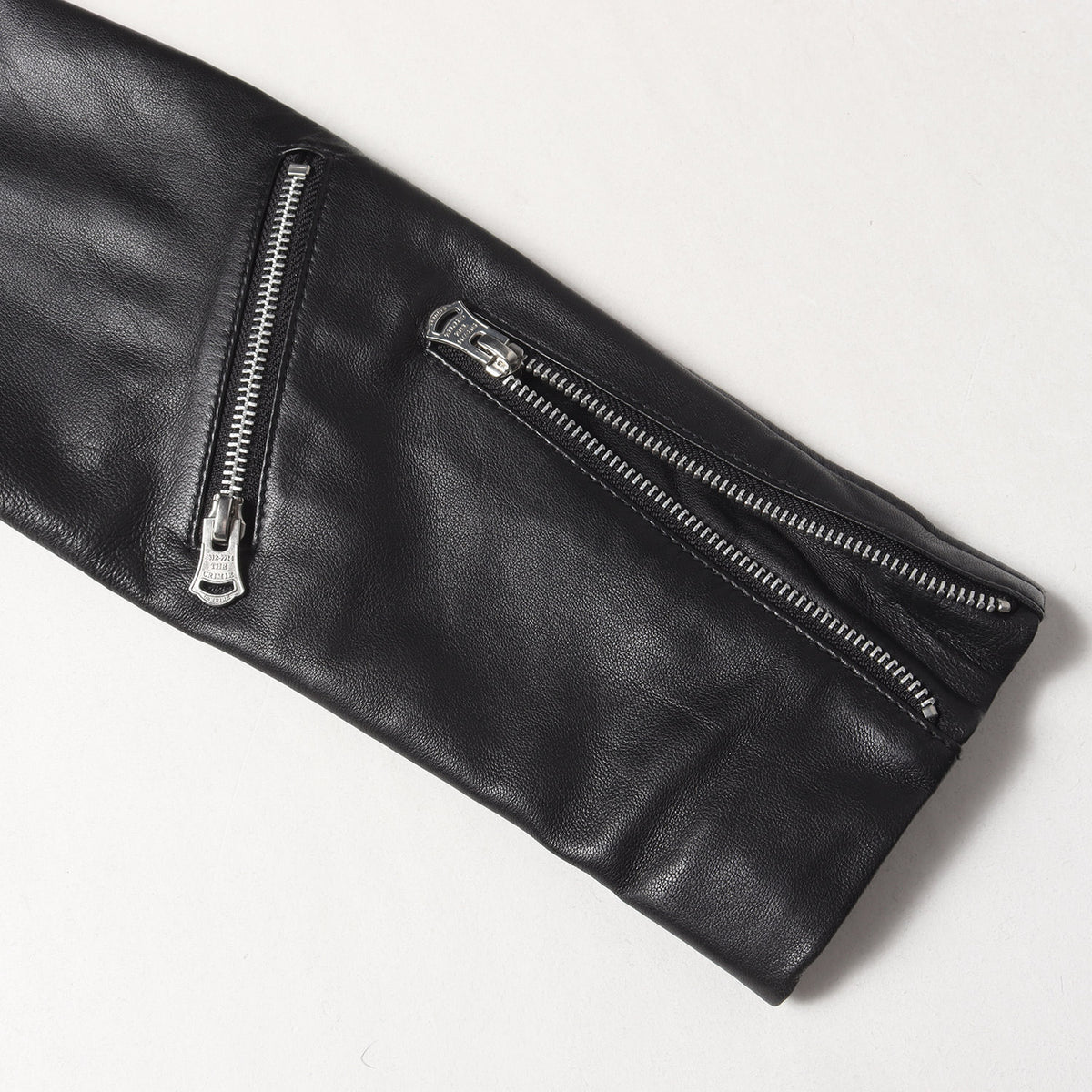 ラムスキンレザー セミダブル ライダースジャケット(LAMB LEATHER SEMI W RIDERS JACKET)