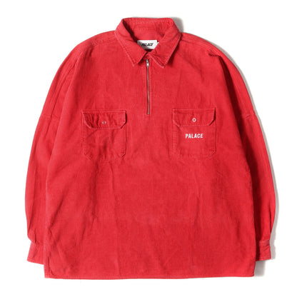 ハーフジップ プルオーバー コーデュロイシャツ(Roy Shirt)