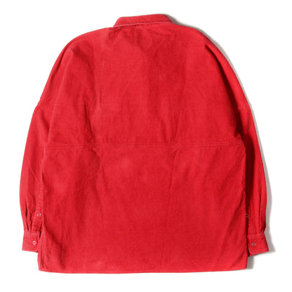 ハーフジップ プルオーバー コーデュロイシャツ(Roy Shirt)