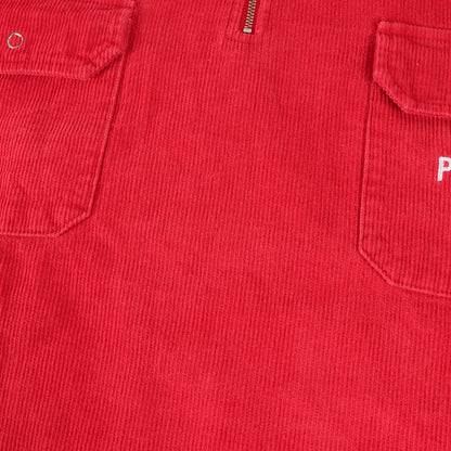 ハーフジップ プルオーバー コーデュロイシャツ(Roy Shirt)