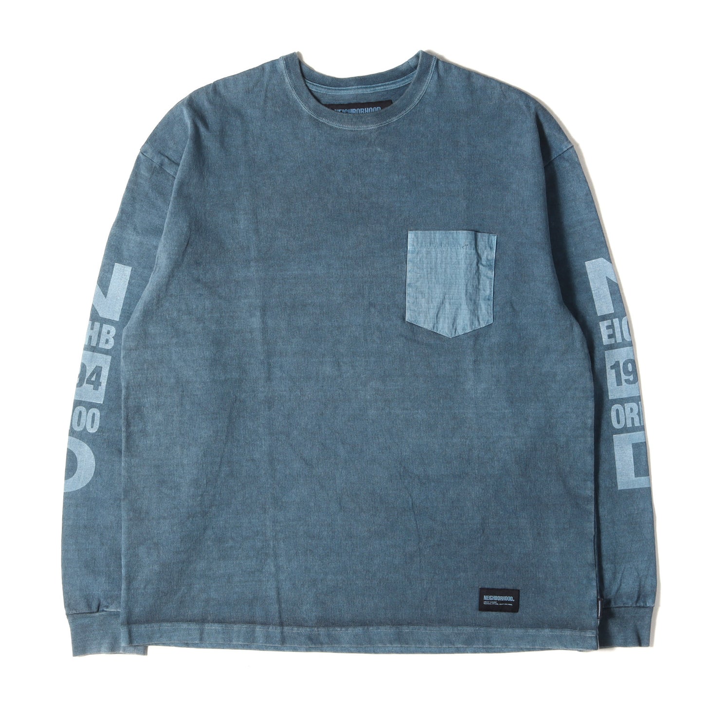 24AW ピグメントダイ加工 ロングスリーブ ポケット Tシャツ(PIGMENT DYED CREWNECK LS)
