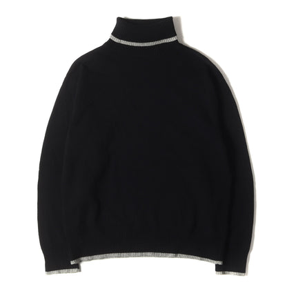 90s リブライン タートルネック ウールニット