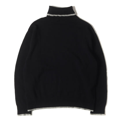 90s リブライン タートルネック ウールニット