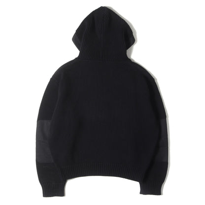 90s レースアップ ヘビー コットンニット パーカー