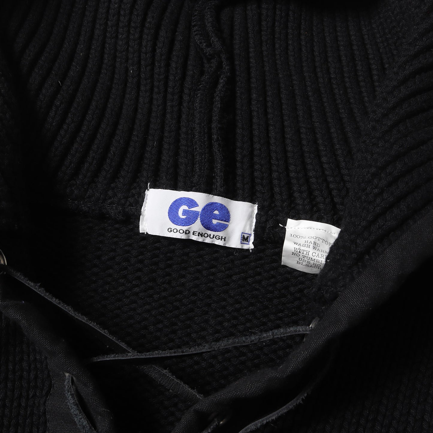 90s レースアップ ヘビー コットンニット パーカー