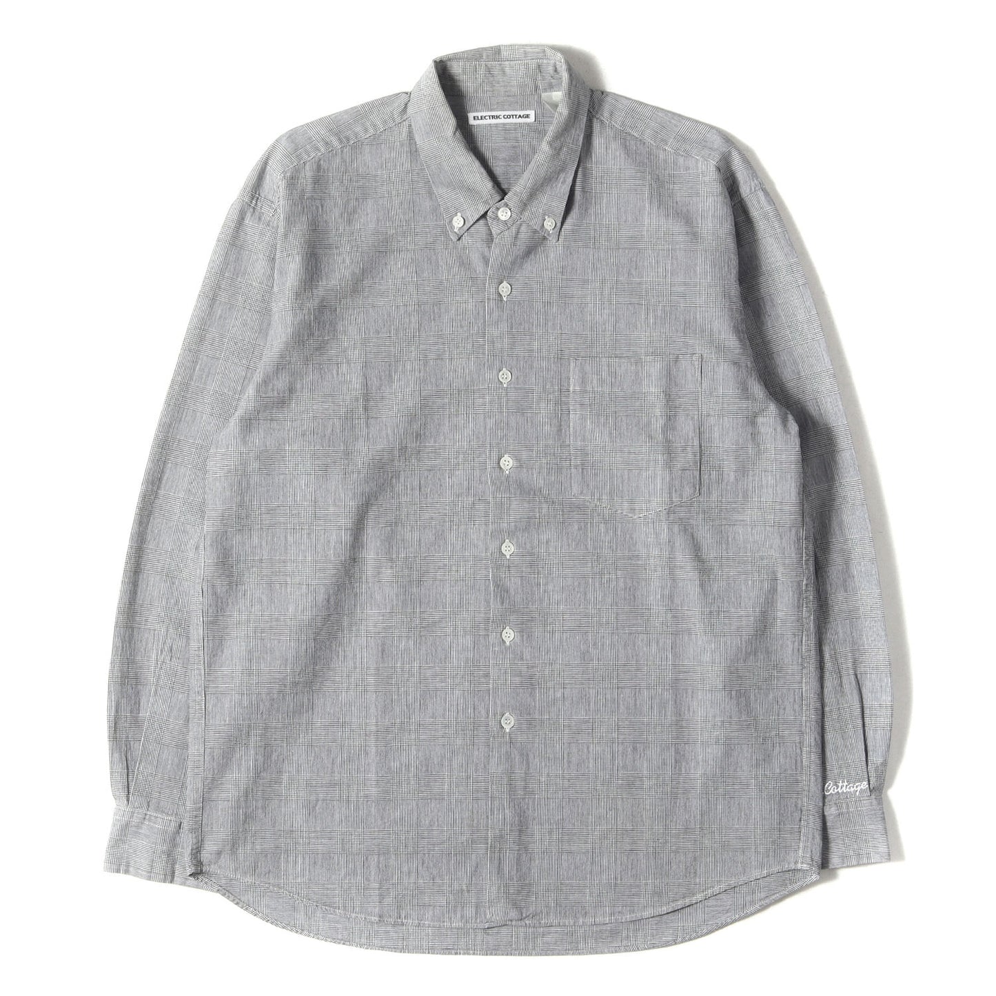 90s グレンチェック ボタンダウンシャツ