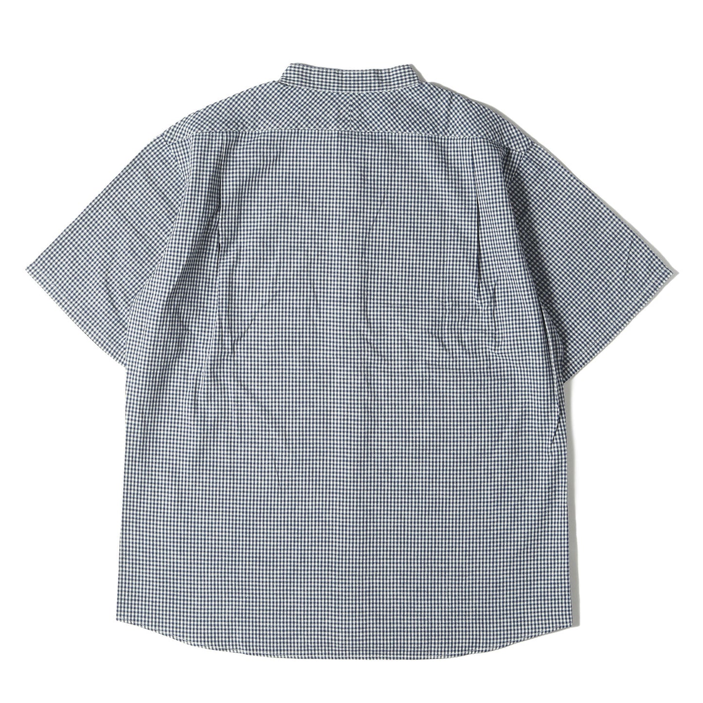 24SS ギンガムチェック スタンドカラー 半袖シャツ(STAND COLLAR S/S SHIRT)