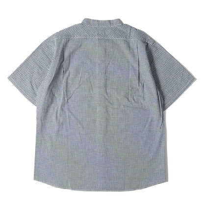 24SS ギンガムチェック スタンドカラー 半袖シャツ(STAND COLLAR S/S SHIRT)