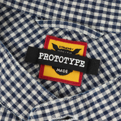 24SS ギンガムチェック スタンドカラー 半袖シャツ(STAND COLLAR S/S SHIRT)