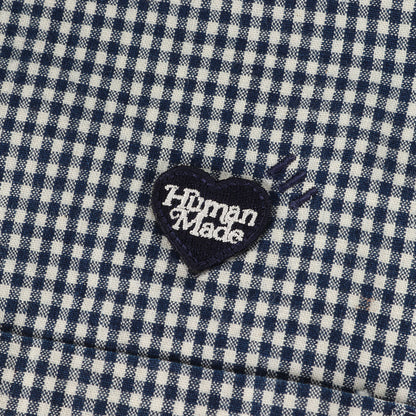 24SS ギンガムチェック スタンドカラー 半袖シャツ(STAND COLLAR S/S SHIRT)