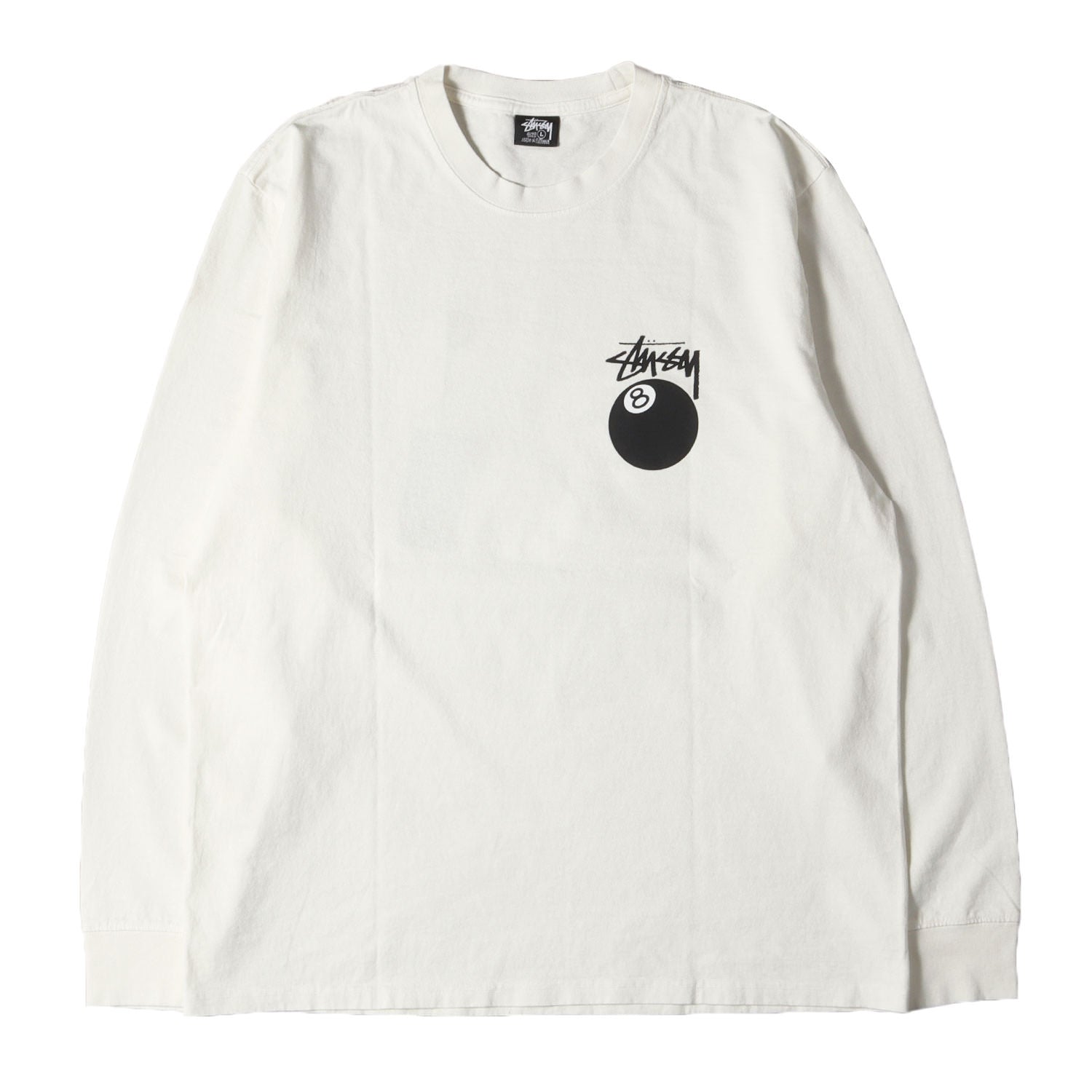 STUSSY (ステューシー) ピグメントダイ加工 8ボール ロングスリーブ T 