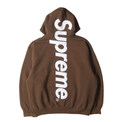 24AW ビッグサテンアップリケ スウェット パーカー(Satin Applique Hooded Sweatshirt)