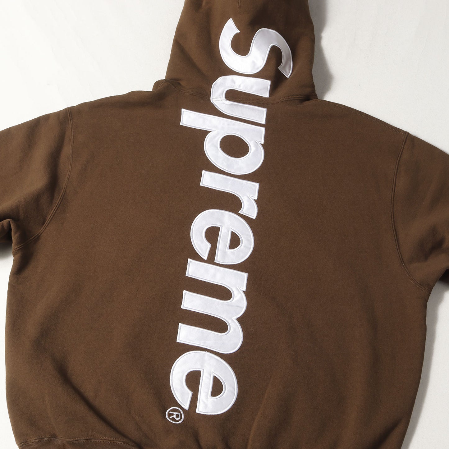 24AW ビッグサテンアップリケ スウェット パーカー(Satin Applique Hooded Sweatshirt)