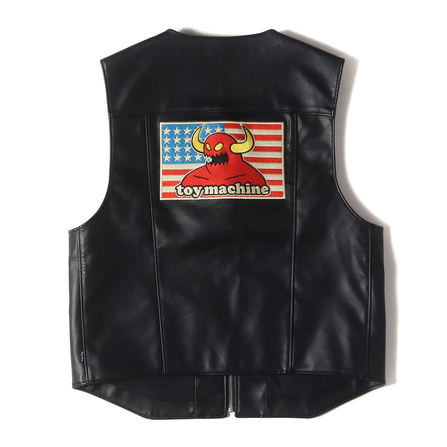 24SS ×Toy Machine フェイクレザー ジップ ベスト(Faux Leather Vest)